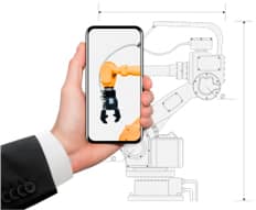 Realidad aumenta brazo mecanico